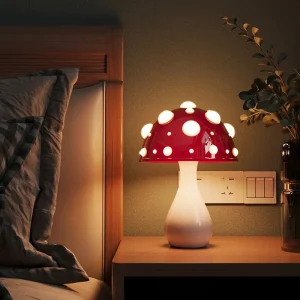 Đèn Nấm Amanita Với Bóng Đèn LED Ba Màu AC Hoặc USB Ánh Sáng Ấm Áp Mô Phỏng Sinh Học Ruồi Agaric Để Bàn Cho Phòng Khách Khách sạn đầu giường - Hình 2