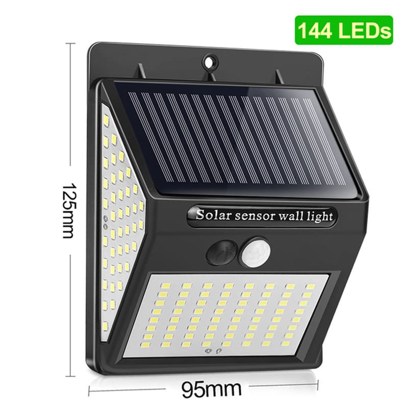 Đèn năng lượng mặt trời 100/140LED3 bề mặt dạ quang chiếu sáng cảm biến cơ thể con người Đèn ngoài trời phòng Đèn sân vườn 144LED - Hình 3 Đèn năng lượng mặt trời 100/140LED3 bề mặt dạ quang chiếu sáng cảm biến cơ thể con người Đèn ngoài trời phòng Đèn sân vườn 144LED - Hình 3