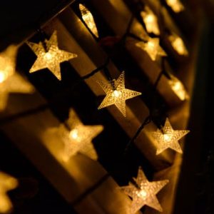 Đèn năng lượng mặt trời Ánh sáng ngoài trời Sân vườn Ánh sáng năm mới Trang trí dây LED Ánh sáng không thấm nước Trang trí sân vườn Sao Ánh sáng Chuỗi Ánh sáng nhấp nháy Dải ánh sáng