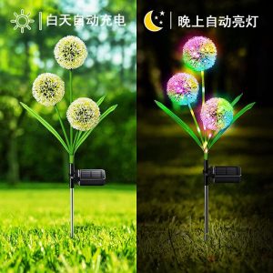 Đèn Năng Lượng Mặt Trời Bồ Công Anh Đèn Sân Bãi Cỏ Đèn Ngoài Trời Chống Thấm Nước Trang Trí Sân Vườn Phong Cảnh Mặt Đất Đèn Hoa - Hình 2
