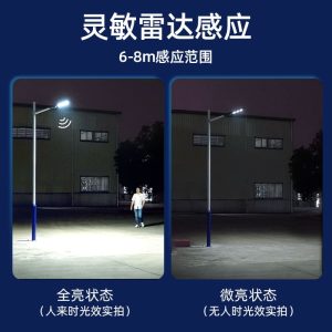 Đèn năng lượng mặt trời cơ thể con người cảm ứng Đèn ngoài trời tích hợp Đèn đường sân vườn nhà biệt thự nông thôn chiếu sáng sân - Hình 3