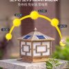 Đèn năng lượng mặt trời cột đầu ánh sáng biệt thự hàng rào cổng cột Đèn chiếu sáng nông thôn ngoài trời hàng rào năng lượng mặt trời ngoài trời sân vườn ánh sáng