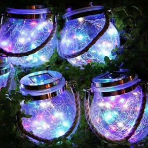 Đèn năng lượng mặt trời Đèn sân vườn ngoài trời tối tự động sáng sân vườn ban công bố trí trang trí Đèn cây treo Đèn tiểu cảnh ngoài trời - Hình 2