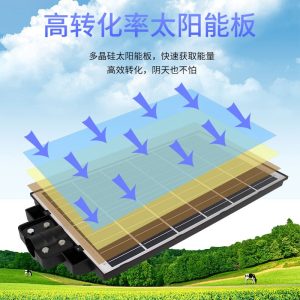 Đèn năng lượng mặt trời ngoài trời chiếu sáng nông thôn cơ thể con người cảm ứng điều khiển ánh sáng thông minh Đèn sân vườn công suất cao Đèn đường chống thấm nước - Hình 3