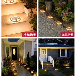 Đèn Năng Lượng Mặt Trời Ngoài Trời Chôn Đèn Chống Thấm Nước Sân Vườn Biệt Thự Đèn Tường Phong Cảnh Sân Bước Trang Trí Cắm Đất Bãi Cỏ Đèn - Hình 2