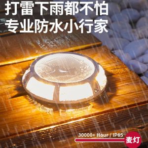 Đèn Năng Lượng Mặt Trời Ngoài Trời Chôn Đèn Chống Thấm Nước Sân Vườn Biệt Thự Đèn Tường Phong Cảnh Sân Bước Trang Trí Cắm Đất Bãi Cỏ Đèn - Hình 4