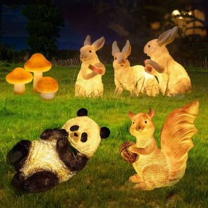 Đèn Năng Lượng Mặt Trời Ngoài Trời Chống Nước Phát Quang Đèn Thỏ Mô Phỏng Bãi Cỏ Động Vật Đèn Biệt Thự Sân Vườn Trang Trí Sân Vườn Phong Cảnh Đèn - Hình 2