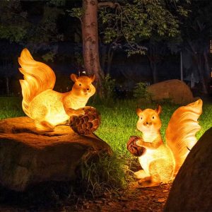Đèn Năng Lượng Mặt Trời Ngoài Trời Chống Nước Phát Quang Đèn Thỏ Mô Phỏng Bãi Cỏ Động Vật Đèn Biệt Thự Sân Vườn Trang Trí Sân Vườn Phong Cảnh Đèn