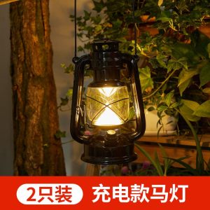 Đèn Năng Lượng Mặt Trời Ngoài Trời Đèn Sân Vườn Mới Đèn Ngủ Nhà Trong Nhà Treo Đèn Chiếu Sáng Sân Vườn Đèn Cắm Trại Ngựa Đèn Lồng