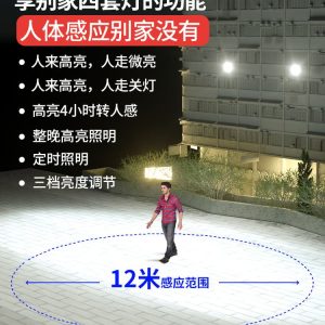 Đèn năng lượng mặt trời ngoài trời Đèn sân vườn siêu sáng nhà ở nông thôn ngoài trời công suất cao chống nước cảm biến một đến hai ánh sáng chiếu sáng - Hình 2