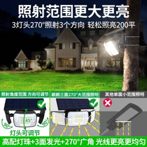 Đèn năng lượng mặt trời ngoài trời không thấm nước nhà vườn sân thượng Đèn sân thượng cửa Đèn pha biệt thự treo tường cột cửa Đèn đường led