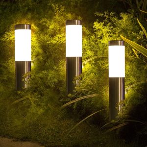 Đèn Năng lượng mặt trời nổ Xuất khẩu bằng thép không gỉ 3 Đèn led hiện đại sân vườn ngoài trời hình trụ Đèn cỏ ngoài trời không thấm nước - Hình 4