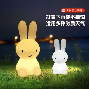 Đèn Năng lượng mặt trời phát sáng đầy màu sắc Đèn thỏ trang trí sân vườn ngoài trời cảnh quan sân vườn không thấm nước mô hình động vật chiếu sáng - Hình 2