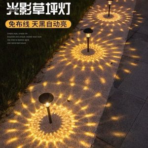 Đèn Năng lượng mặt trời ping Đèn sân vườn biệt thự Đèn trang trí ngoài trời chống thấm nước cắm đất ngoài trời siêu sáng phong cảnh nhà Đèn sân vườn - Hình 2