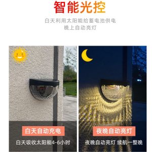 Đèn Năng lượng mặt trời treo tường máy giặt ngoài trời chống nước sân sân vườn bố trí Đèn tường trang trí ban công hàng rào ánh sáng bóng Đèn ngủ - Hình 2