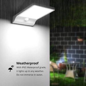 Đèn Ngoài Trời Ban Công Năng Lượng Mặt Trời Nhà Ngoài Trời Sân Vườn Đèn Đường 36LED Nông Thôn Mới Đèn LED Tường Cảm Biến Hàng Rào - Hình 3