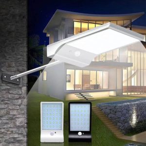 Đèn Ngoài Trời Ban Công Năng Lượng Mặt Trời Nhà Ngoài Trời Sân Vườn Đèn Đường 36LED Nông Thôn Mới Đèn LED Tường Cảm Biến Hàng Rào