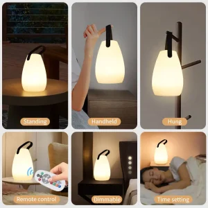 Đèn Ngoài Trời Chống Nước Không Dây Đèn Bàn Điều Khiển Từ Xa Thông Minh RGB LED Đèn Cắm Trại Sạc USB Di Động Đèn Trang Trí Phòng - Hình 4