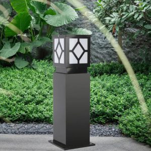 Đèn Ngoài Trời Không Thấm Nước Phong Cách Trung Hoa Mới Bãi Cỏ Đèn LED Công Viên Sân Đèn Biệt Thự Vuông Sắt Vuông Đèn Phong Cảnh - Hình 2