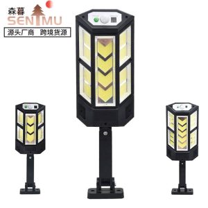 Đèn Ngoài Trời Năng Lượng Mặt Trời Cơ Thể Con Người Đèn Cảm Ứng Không Dây Chiếu Sáng Đèn Sân Vườn Điều Khiển Từ Xa LED Hộ Gia Đình Chống Thấm Nước Sân Vườn Đèn Đường