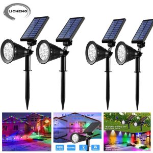 Đèn Ngoài Trời Năng Lượng Mặt Trời Đèn 4LED Sân Vườn Khí Quyển Ánh Sáng Công Viên Phong Cảnh Trang Trí Đèn LED Sân Vườn Bãi Cỏ Ánh Sáng