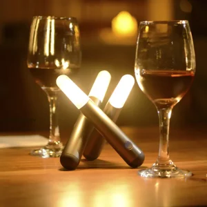 Đèn Ngủ Led Cho Phòng Ngủ Đèn Cắm Trại Thanh Để Bàn Khí Quyển Đèn Sạc Nút Bấm Xoay Được Đèn Bàn - Hình 2
