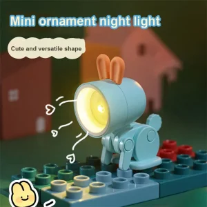 Đèn Ngủ LED Mini Đèn Để Bàn Gấp Thú Cưng Dễ Thương Đèn Thỏ Khủng Long Hoa Di Động Đèn Ngủ Sinh Viên Sống Đầu Giường Trang Trí - Hình 2