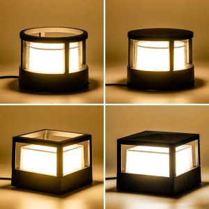 Đèn Nhà máy bán trực tiếp Đèn bãi cỏ ngoài trời led nhôm đúc hiện đại đơn giản sân vườn biệt thự Đèn sân Đèn cột ngoài trời