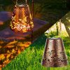 Đèn Nhà máy sản xuất trực tiếp năng lượng mặt trời Đèn bướm ngoài trời trang trí sân vườn không thấm nước Đèn sắt rèn bố trí sân vườn điều khiển ánh sáng Đèn rỗng