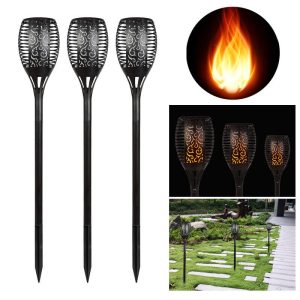 Đèn Nhà máy trực tiếp cung cấp năng lượng mặt trời ngọn lửa Đèn ngoài trời Đèn pin cảm ứng vườn vườn mặt đất cắm trang trí Đèn LED cảnh quan