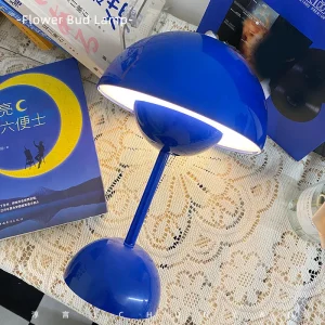Đèn Nhiều Màu Sắc Hình Nấm Nụ Hoa Phòng Ngủ Đèn LED Để Bàn Cảm Ứng Mờ Sạc Để Bàn Bầu Không Khí Trang Trí Đầu Giường Đèn Ngủ