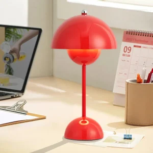 Đèn Nụ Hoa Nấm Sạc Đèn LED Để Bàn Để Bàn Ban Đêm Cho Phòng Ngủ Ăn Cảm Ứng Đèn Ngủ Đơn Giản Trang Trí Hiện Đại - Hình 2
