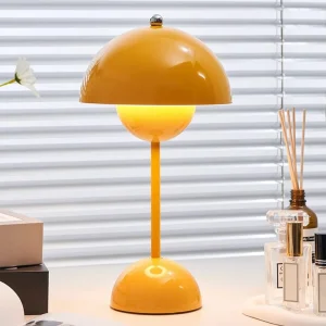 Đèn Nụ Hoa Nấm Sạc Đèn LED Để Bàn Để Bàn Ban Đêm Cho Phòng Ngủ Ăn Cảm Ứng Đèn Ngủ Đơn Giản Trang Trí Hiện Đại