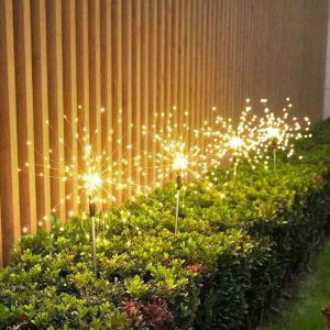 Đèn pháo hoa Đèn sân vườn năng lượng mặt trời Đèn bãi cỏ ngoài trời Đèn bồ công anh mới trang trí cảnh quan sân vườn thế hệ mới - Hình 2