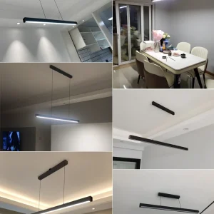 Đèn Phòng ăn đèn chùm Bắc Âu hiện đại đèn bàn ăn thanh đèn nhà hàng đèn đèn nhà bếp văn phòng công ty dây đèn led - Hình 3