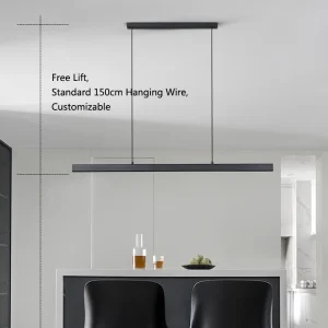 Đèn Phòng ăn đèn chùm Bắc Âu hiện đại đèn bàn ăn thanh đèn nhà hàng đèn đèn nhà bếp văn phòng công ty dây đèn led - Hình 4