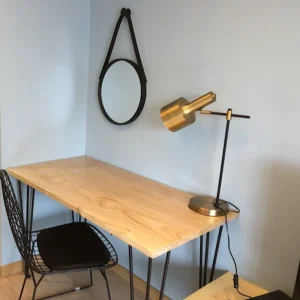 Đèn Phong cách nghiên cứu đọc sách sàn đèn bàn ánh sáng LED đồng thau màu đồng màu sàn hiện đại bàn đèn bàn cho phòng ngủ tiền sảnh - Hình 2
