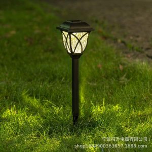 Đèn phong cách nóng Đèn bãi cỏ năng lượng mặt trời cắm đất năng lượng mặt trời Đèn bãi cỏ Đèn cỏ nhựa năng lượng mặt trời
