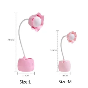 Đèn Quà Giáng Quà Tặng Cho Trẻ Em Hoa Đèn Bàn LED USB Sạc Âm Trần Đèn Đọc Sách Trang Trí Phòng Ngủ Xoay 360° - Hình 2