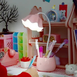 Đèn Quà Giáng Quà Tặng Cho Trẻ Em Hoa Đèn Bàn LED USB Sạc Âm Trần Đèn Đọc Sách Trang Trí Phòng Ngủ Xoay 360°