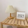 Đèn Retro Giấy Gỗ Ngoài Đèn Mờ Hàn Quốc Xếp Ly Đèn Bàn Sáng Tạo Phòng Ngủ Đèn Ngủ Đèn Ngủ