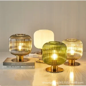 Đèn Retro Kính Đèn Bàn Bí Ngô Bóng Để Bàn Cho Nhà Hàng Nghiên Cứu Phòng Khách Đầu Giường Khách sạn Biệt Thự Trang Trí Nhà Lustre Đèn