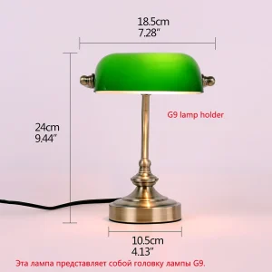 Đèn Retro Mini Để Bàn Bảo Vệ Mắt LED G9 Ngân Hàng Để Bàn Phòng Ngủ Đầu Giường Quán Cà Phê Văn Phòng Bàn Thanh Cafe Trang Trí Đèn Bàn - Hình 2