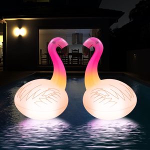 Đèn Sạc năng lượng mặt trời dạ quang bóng LED hồng hạc chống thấm nước nhiều màu sắc bể bơi nổi ánh sáng bãi cỏ ánh sáng phong cảnh - Hình 2