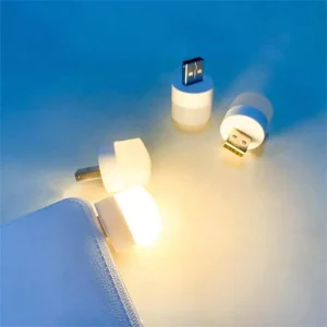 Đèn Sách Để Bàn USB Sạc Tròn Nhỏ Đọc Sách Đèn Ngủ Để Bàn Bóng Đèn Power Bank Sạc Đèn LED Mini Đèn Đọc Sách - Hình 2