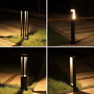 Đèn sân cỏ năng lượng mặt trời ngoài trời Đèn led chống thấm biệt thự hiện đại đơn giản đường sân vườn cảnh quan sân vườn - Hình 2