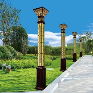 Đèn sân vườn Đèn cảnh quan ngoài trời Đèn led cột vuông 3 mét 3.5 mét công viên không thấm nước đường cộng đồng Đèn sân vườn - Hình 3