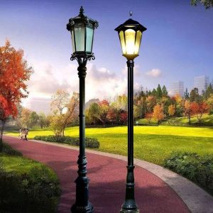 Đèn sân vườn Đèn đường ngoài trời công viên cộng đồng biệt thự đường trang trí cảnh quan cao 3 mét 4 mét cổng cực Đèn năng lượng mặt trời