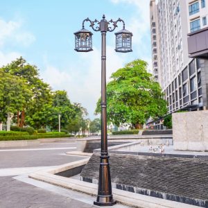 Đèn Sân Vườn Năng Lượng Mặt Trời Biệt Thự Châu Âu Đèn Đường Ngoài Trời Chống Nước Siêu Sáng Sân Vườn Ngoài Trời Nhôm Cao Cực Ánh Sáng Nông Thôn Mới - Hình 4
