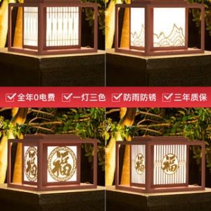 Đèn sân vườn năng lượng mặt trời cột Đèn pha biệt thự cổng cột Đèn tường hàng rào ngoài trời Đèn cột ngoài trời chống thấm nước